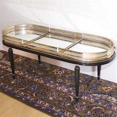 Lot 1184 - Louis XVI Style Mirror Top Low Table Height 20...