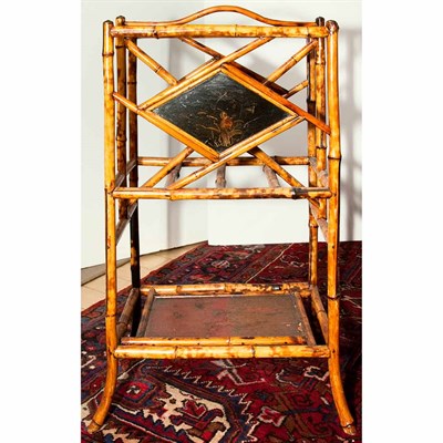 Lot 382 - Regency Style Bamboo Magazine Rack Height 33...