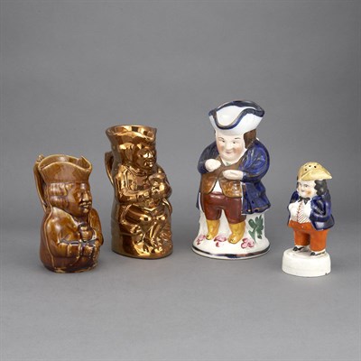 Lot 1470 - Group of English Porcelain and Pottery Toby...