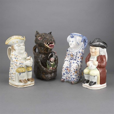 Lot 1455 - Group of English Porcelain and Pottery Toby...