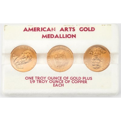 Lot 468 - American Arts Gold Medallion Group Brilliant...