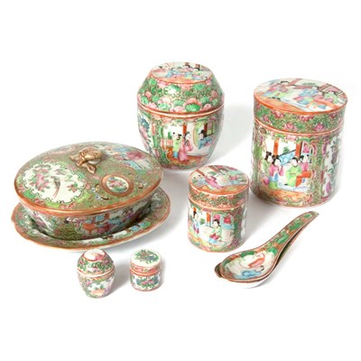 Lot 570 - Group of Canton Rose Medallion Porcelain Table...