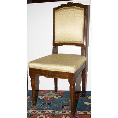 Lot 488 - Pair of Provincial Louis XV Style Walnut Chaises