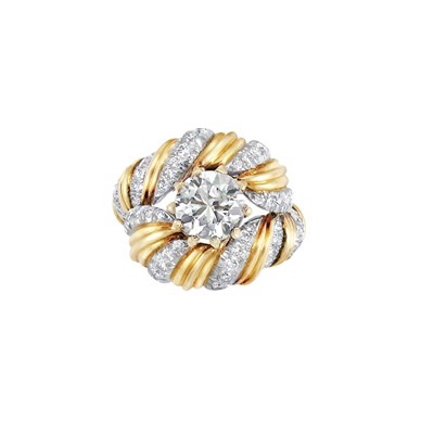 Lot 435 - Gold, Platinum and Diamond Ring, Tiffany & Co., Schlumberger