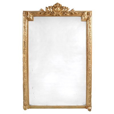 Lot 198 - Louis XVI Style Gilt-Wood Mirror Height 67 1/4...