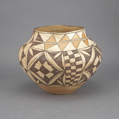 Lot 286 - Acoma Polychrome Painted Terra Cotta Jar 20th...