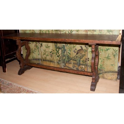 Lot 227 - Italian Baroque Style Oak and Elm Hall Table...