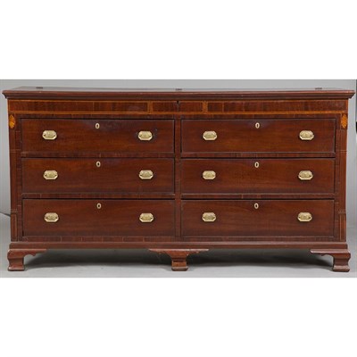 Lot 124 - English Mahogany Lift-Top Double Chest of...