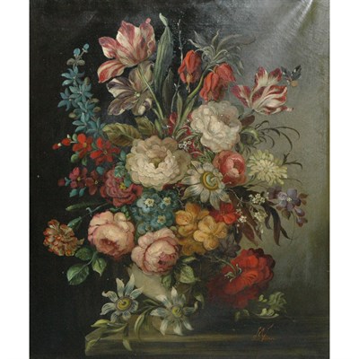 Lot 105 - European School 20th Century Floral Still Life...