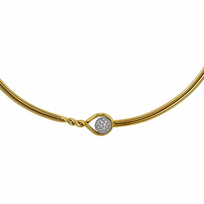 Lot 191 - Gold, Platinum and Diamond Necklace, Tiffany & Co.