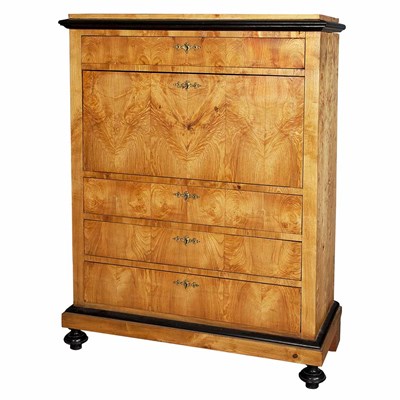 Lot 1201 - Biedermeier Style Fruitwood Secretaire a...