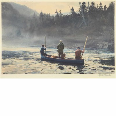 Lot 103 - Ogden Pleissner ATLANTIC SALMON FISHING;...