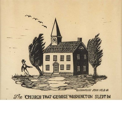 Lot 102 - John Held Jr. THE CHURCH THAT GEORGE...