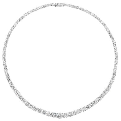 Lot 394 - Platinum and Diamond Necklace