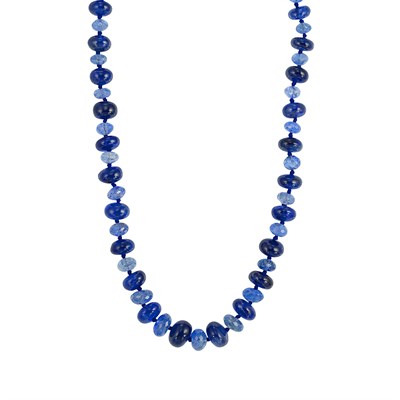 Lot 148 - Long Sapphire Bead Necklace
