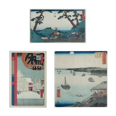 Lot 272 - Group of Eleven Framed Japanese Woodblock Prints