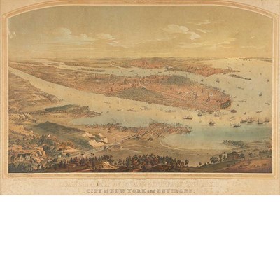 Lot 90 - John Bornet PANORAMA OF MANHATTAN ISLAND, CITY...