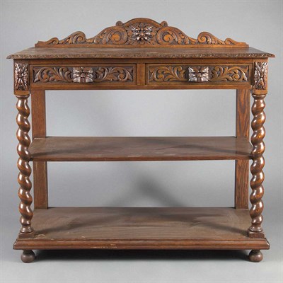 Lot 803 - Renaissance Revival Carved Oak Server 19th...