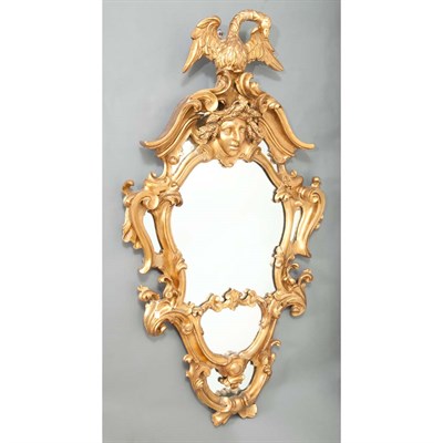 Lot 166 - Neoclassical Style Gold Painted Wood Mirror...