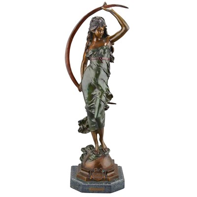 Lot 254 - Bronze Figure of Aurore After Auguste Moreau...