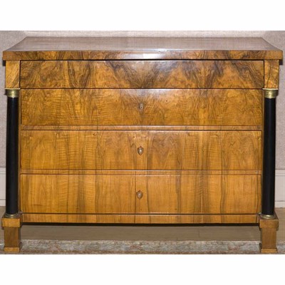 Lot 1460 - Louis Philippe Walnut Commode Height 36 inches,...