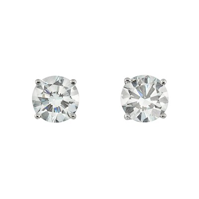 Lot 86 - Pair of White Gold and Diamond Stud Earrings