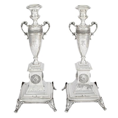 Lot 336 - Pair of Austro-Hungarian Hollow Silver...