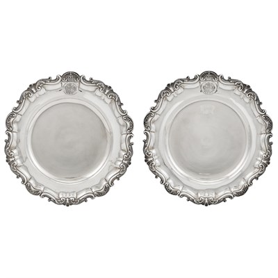 Lot 282 - Pair of Victorian Sterling Silver Dinner...