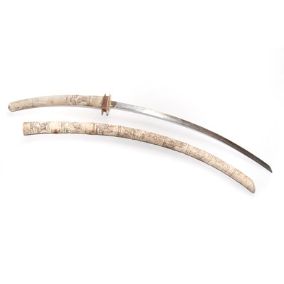 Lot 400 - Japanese Bone Sword Length 60 inches.
