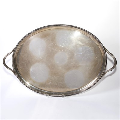 Lot 1357 - English Silver Two-Handled Tray 20th Century...