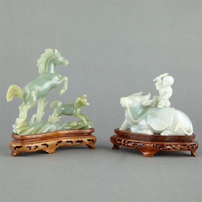 Lot 694 - Chinese Celadon Jade Buffalo Water Pot The...