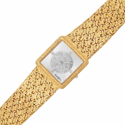 Lot 196 - Gentleman's Gold and Diamond Wristwatch, Bueche Girod