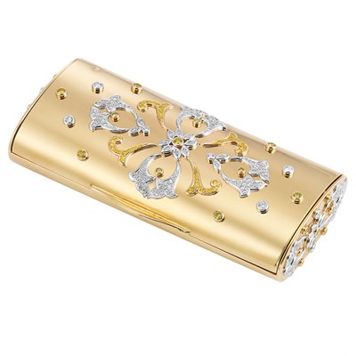 Lot 447 - Gold, Diamond and Yellow Diamond Case