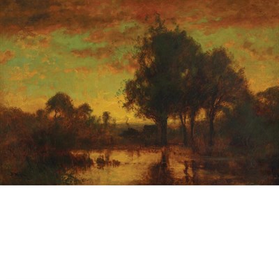 Lot 21 - Attributed to John Francis Murphy Crepuscule...