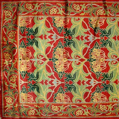 Lot 409 - Arts and Crafts Style Rug India, contemporary...