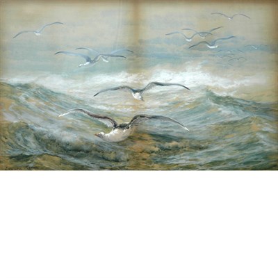 Lot 14 - Edward Moran American, 1829-1901 Gulls in the...