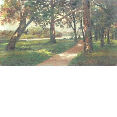 Lot 74 - Manner of William Trost Richards A Path...