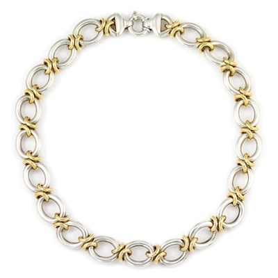Lot 912 - Sterling Silver and Gold Necklace