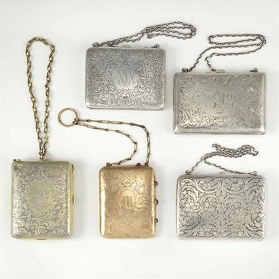 Lot 1336 - Group of Four American Sterling Silver Card...