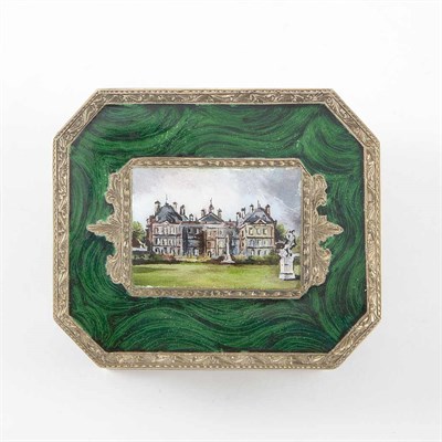 Lot 1335 - Italian Enamel Silver Gilt Box Length 2 5/8...