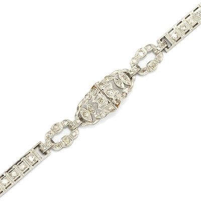Lot 80 - Platinum and Diamond Bracelet