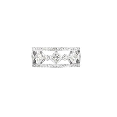 Lot 179 - Platinum and Diamond Band Ring, Fred Leighton