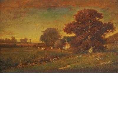 Lot 27 - French School 19th Century Landscape with Cows...