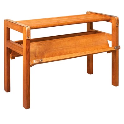 Lot 211 - Style of Jacques Adnet Magazine Stand Walnut,...