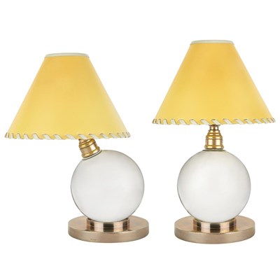Lot 195 - Jacques Adnet French, 1900-1984 Pair of Sphere...
