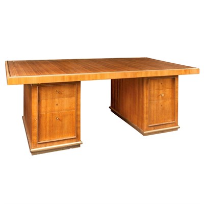 Lot 143 - Pedestal Desk France, 20th century Palissandre,...