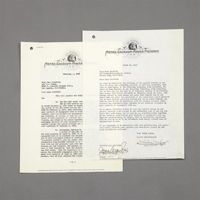 Lot 1131 - [CRAWFORD, JOAN] Two Metro-Goldwyn-Mayer...