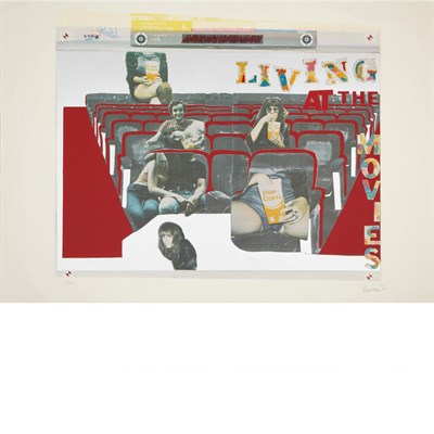 Lot 663 - Larry Rivers LIVING AT THE MOVIES Color offset...