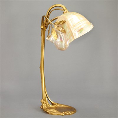 Lot 647 - Art Nouveau Style Gilt-Bronze and Nautilus...