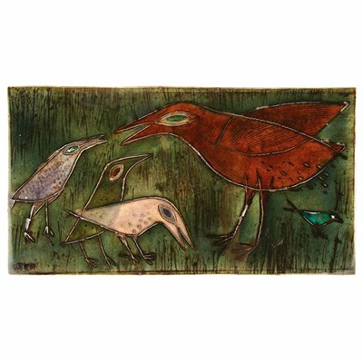 Lot 222 - Rut Bryk Finnish, 1916-1999 Mother Bird and...